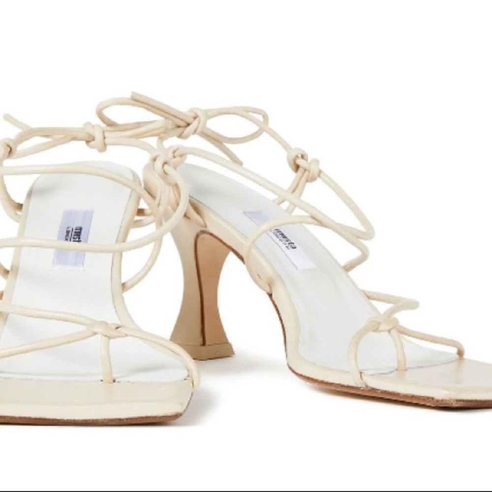 Miista Cream Strappy Heeled Sandals